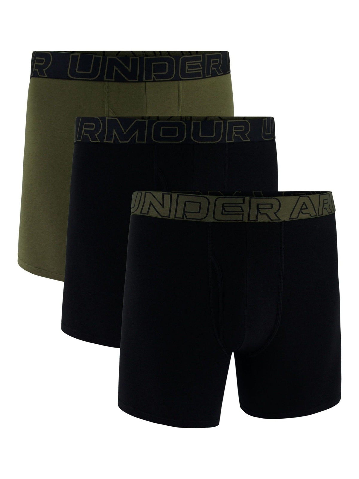Dsiney Kidz - Under Armour Black chrome Cotton Blend Performance Tech 6in Boxers 3 Pack image 1