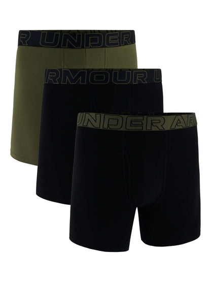 Dsiney Kidz - Under Armour Black chrome Cotton Blend Performance Tech 6in Boxers 3 Pack image 1