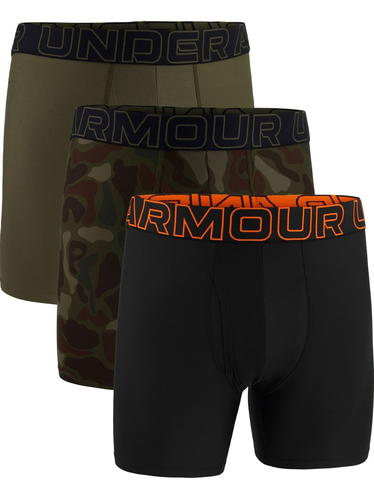Dsiney Kidz - Under Armour Green Tech Print 6 Inch Boxers 3 Pack image 1