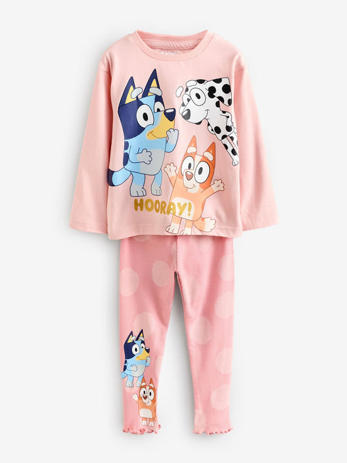 Character Pink Bluey And Bingo Long Sleeve Top And Leggings Set image 1