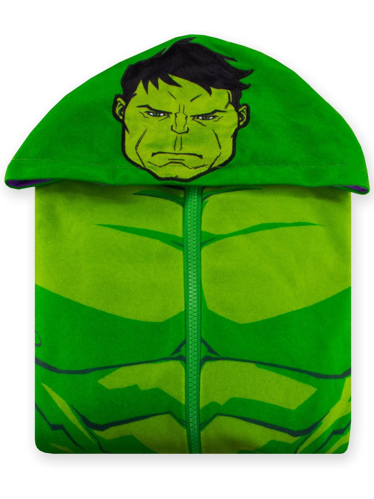 Character Green Marvel The Incredible Hulk Dress Up Fleece All-In-One Pyjamas - image 11