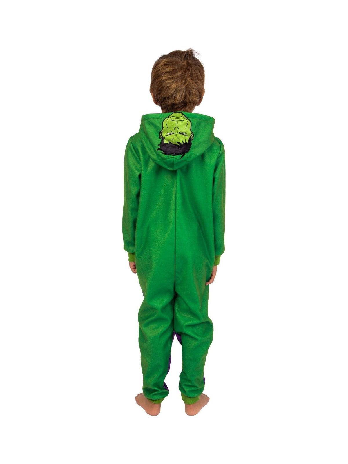 Character Green Marvel The Incredible Hulk Dress Up Fleece All-In-One Pyjamas - image 5