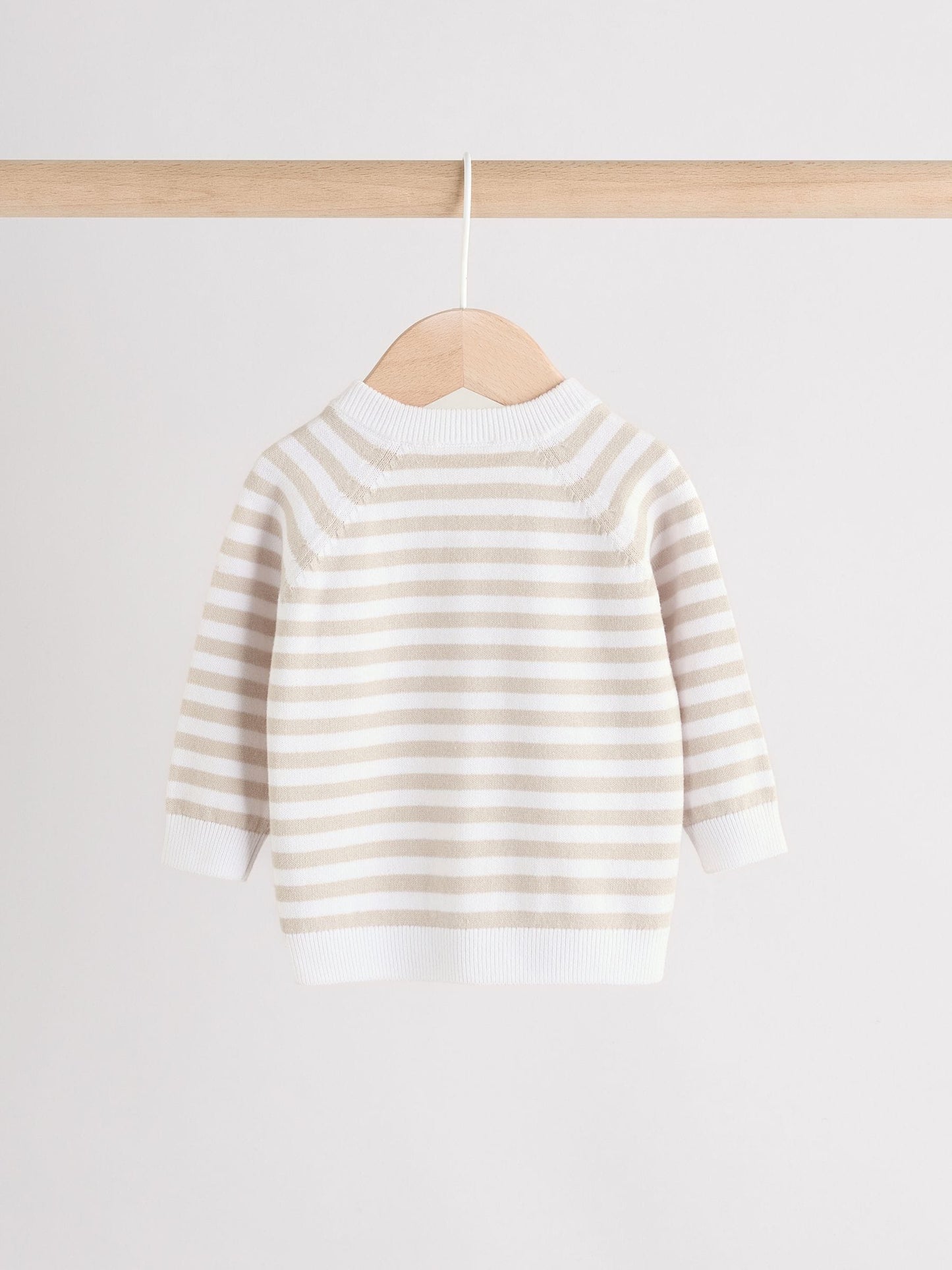 Neutral Stripe Knitted Top and Leggings Baby Set (0mths-2yrs)