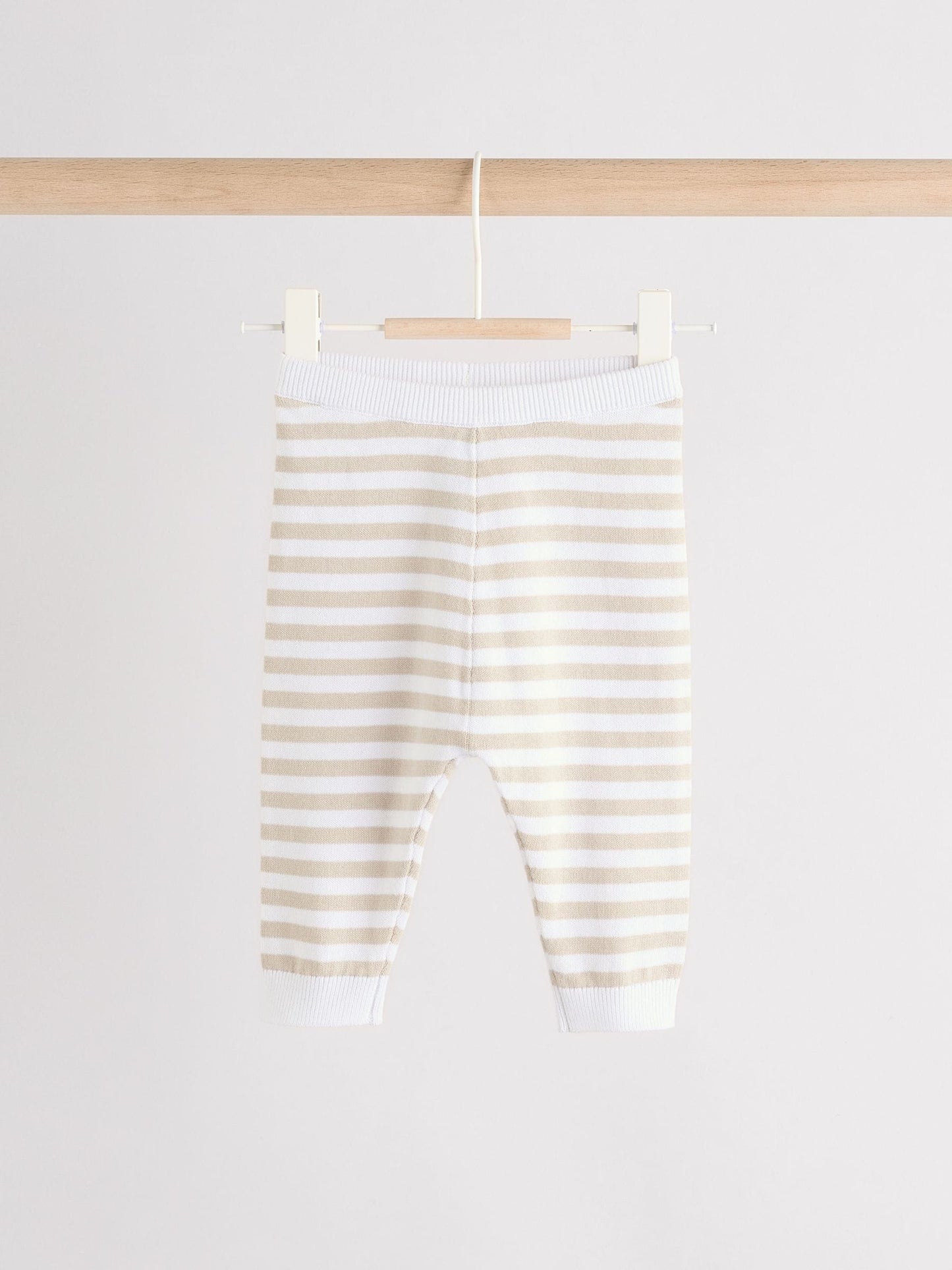 Neutral Stripe Knitted Top and Leggings Baby Set (0mths-2yrs)
