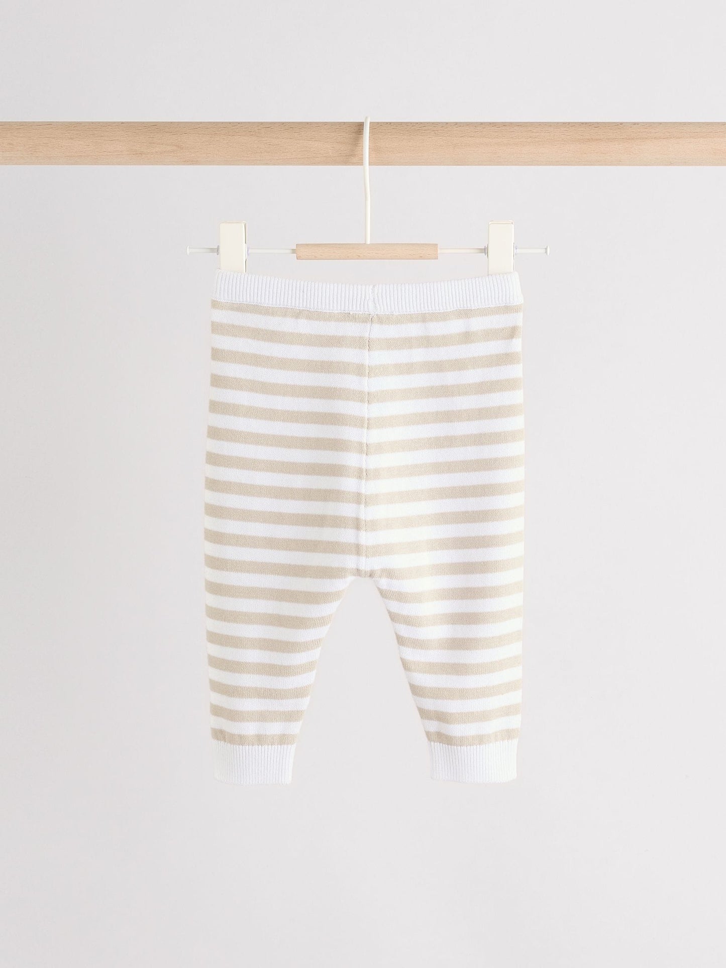Neutral Stripe Knitted Top and Leggings Baby Set (0mths-2yrs)