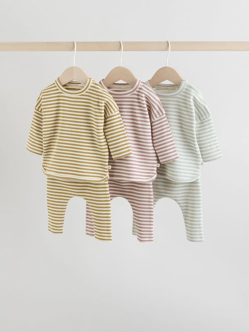 Dsiney Kidz - Yellow/Pink/Blue Baby Jersey Tops and Leggings Set 6 Piece (0mths-2yrs) image 1