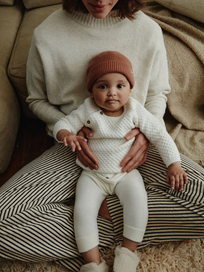 White Knitted Jumper And Trouser Baby Set (0mths-2yrs) image 2
