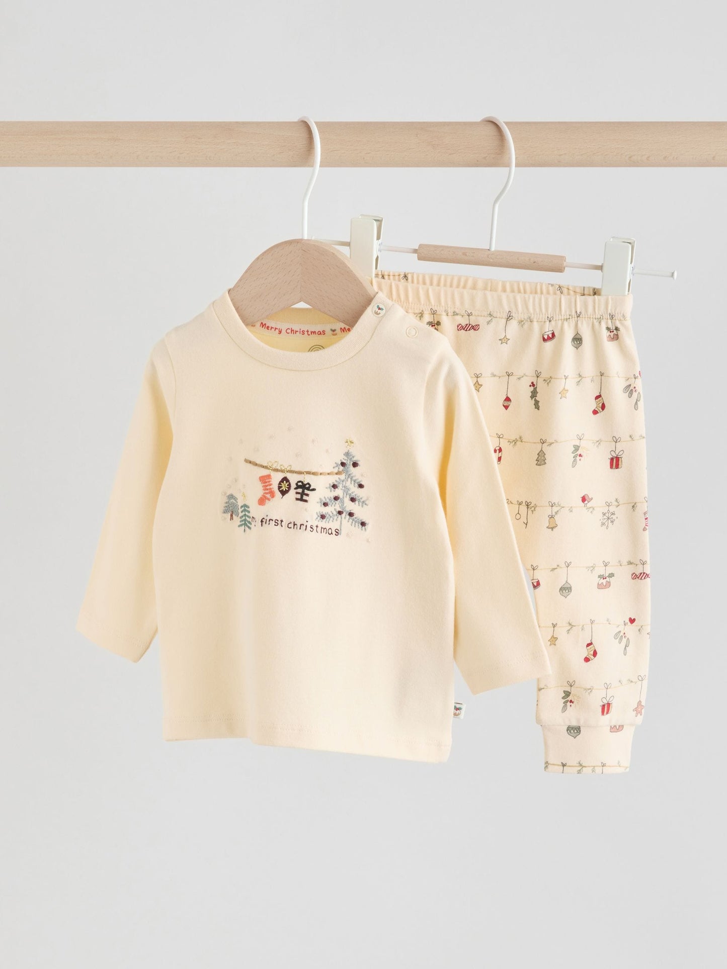 Dsiney Kidz - Cream My First Baby Christmas T-Shirt and Leggings Set (0-18mths) image 1