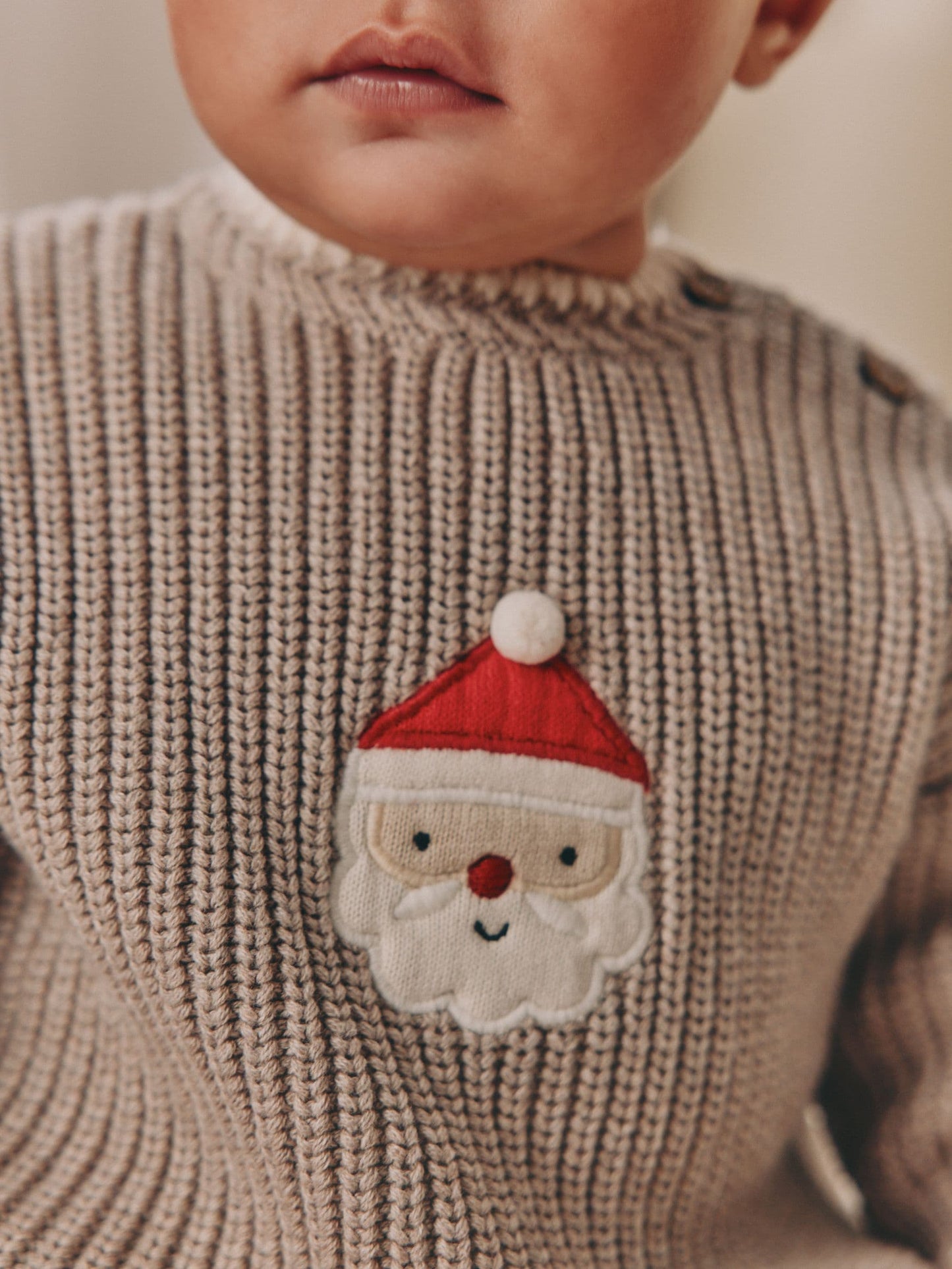 Knitted Santa Christmas Baby Jumper and Legging Set (0mths-2yrs) image 3