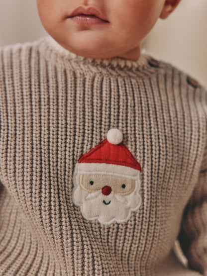 Knitted Santa Christmas Baby Jumper and Legging Set (0mths-2yrs) image 3