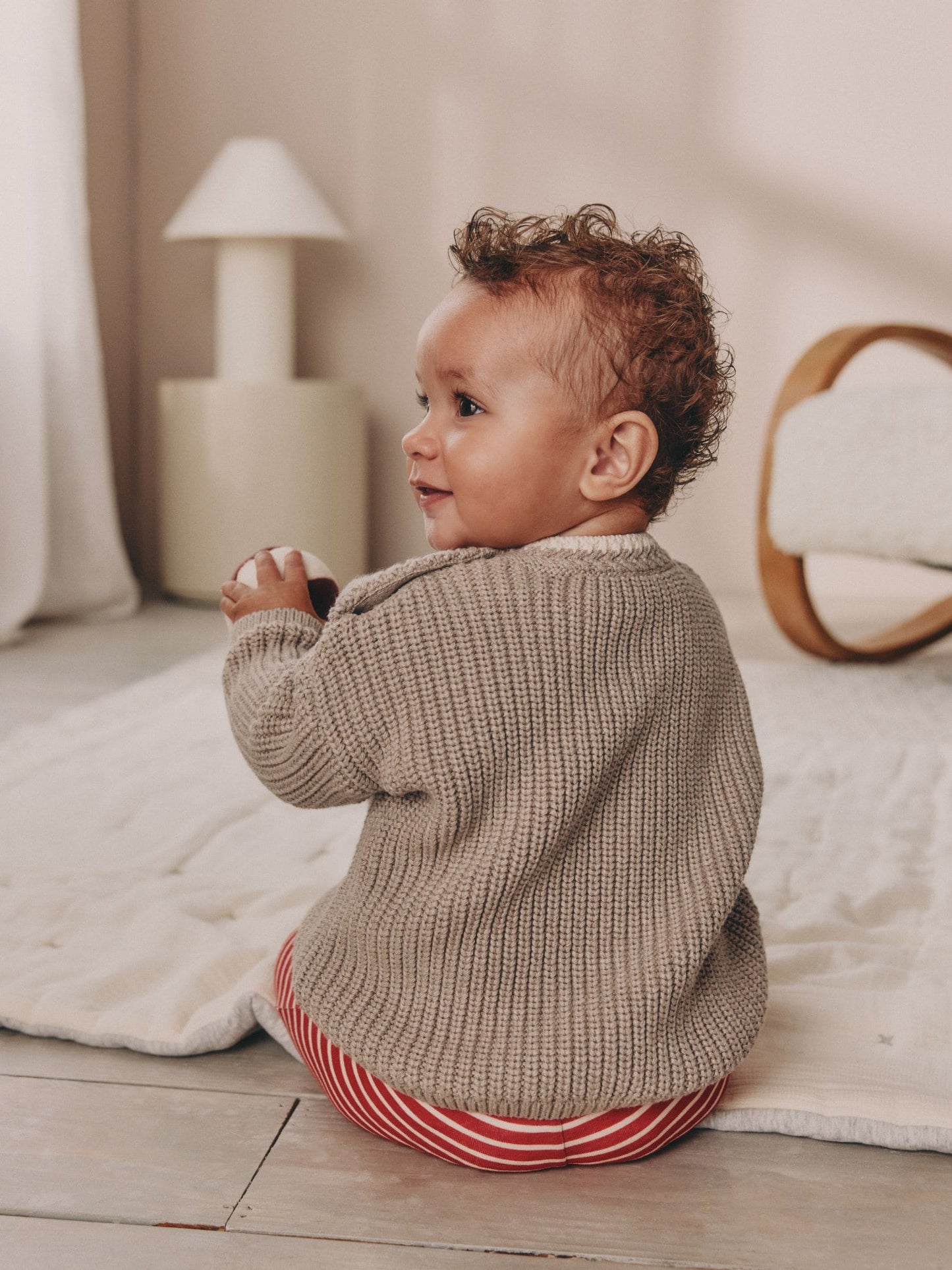 Knitted Santa Christmas Baby Jumper and Legging Set (0mths-2yrs)