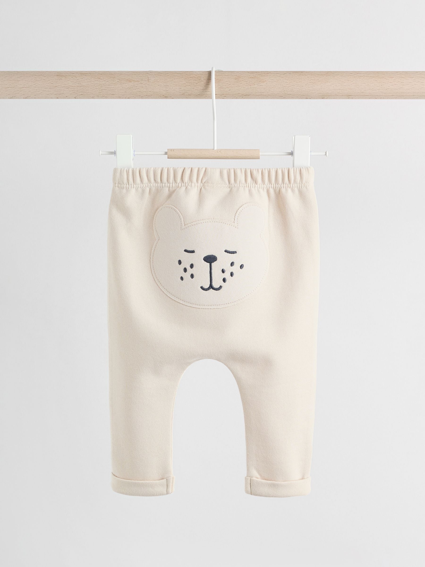 Neutral Bear Baby 100% Cotton Leggings 2 Pack (0mths-2yrs) image 4