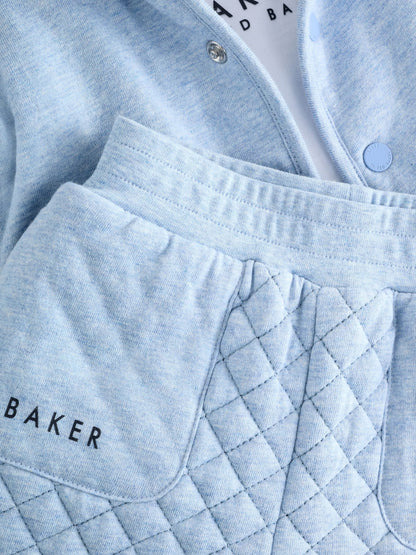Baker by Ted Baker Quilted Jacket T-Shirt and Trousers Set