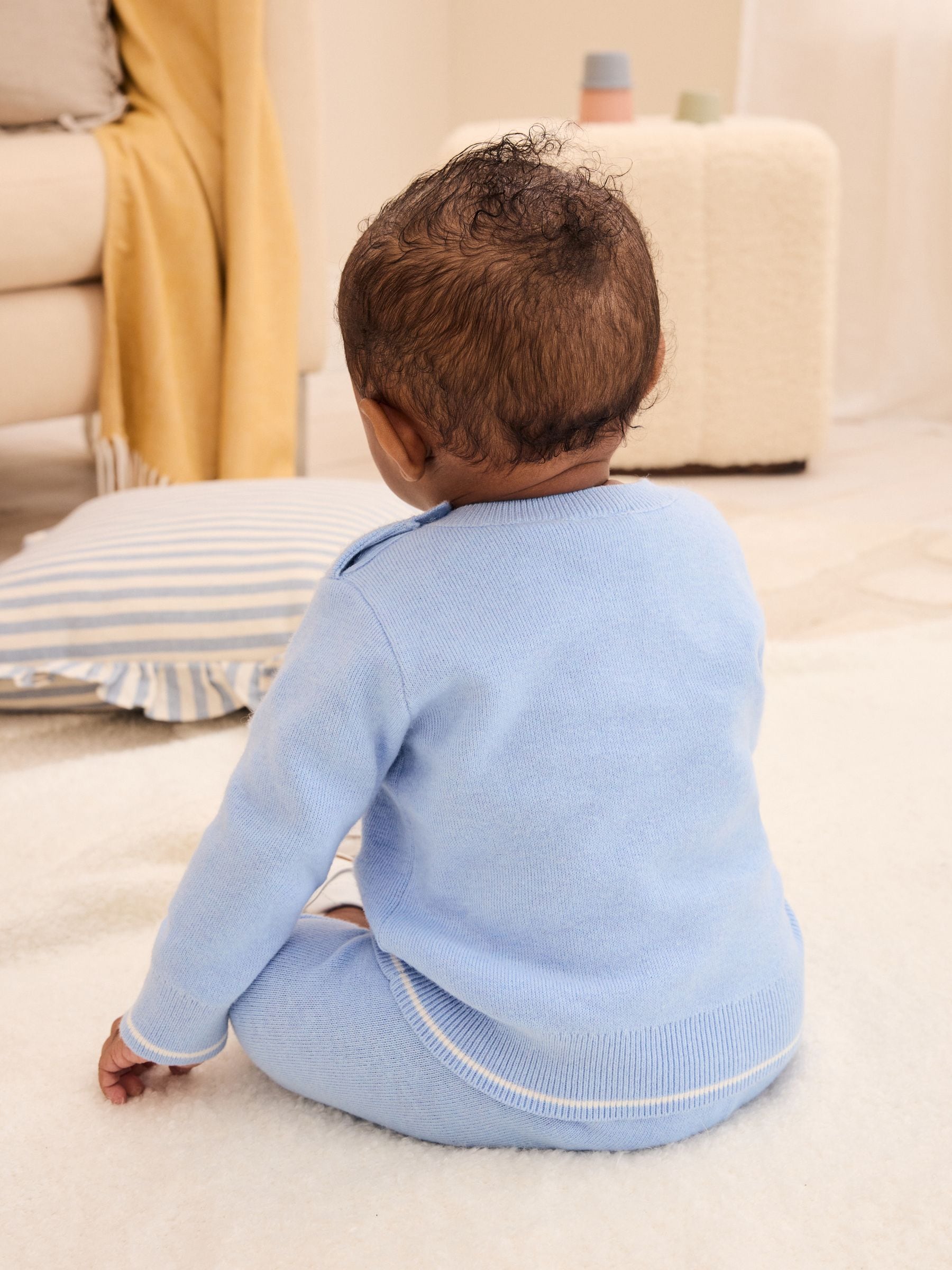 Dsiney Kidz - Baker by Ted Baker Blue Knit Knitted Top and Joggers Set image 2