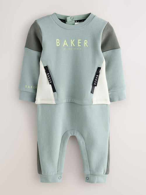 Baker by Ted Baker Green Mockable Rompersuit image 1