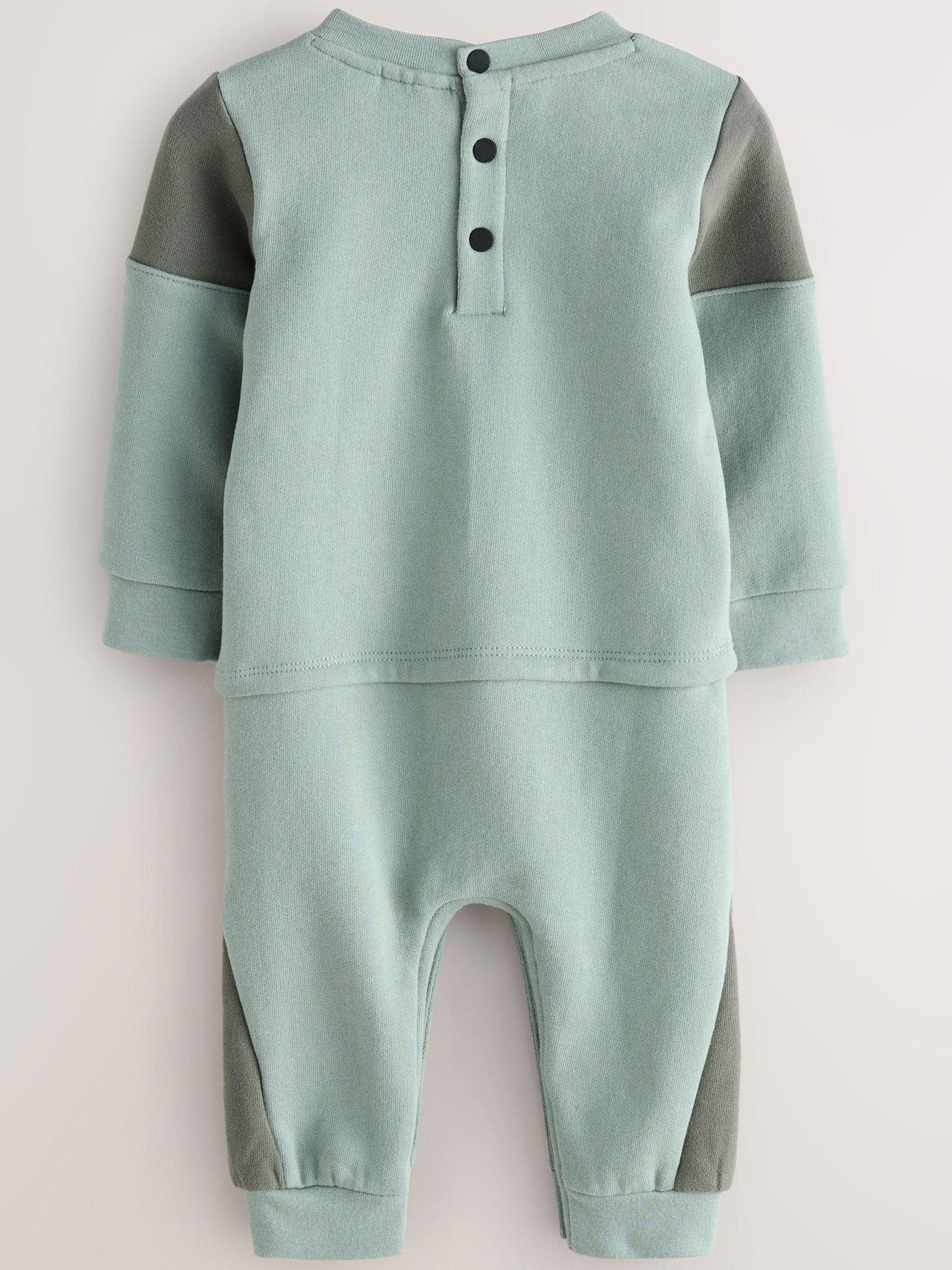 Baker by Ted Baker Green Mockable Rompersuit image 2