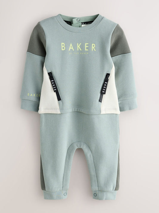 Baker by Ted Baker Green Mockable Rompersuit image 1
