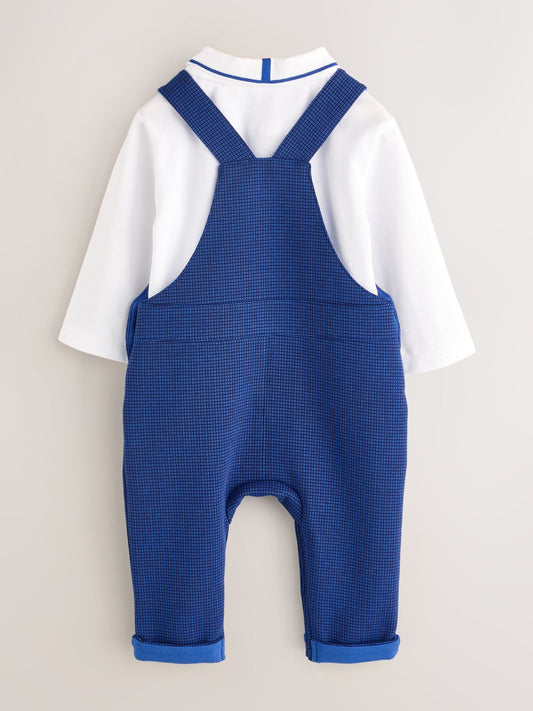 Baker by Ted Baker Navy Dungarees and Polo Shirt Set