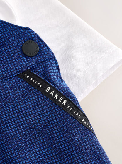 Baker by Ted Baker Navy Dungarees and Polo Shirt Set