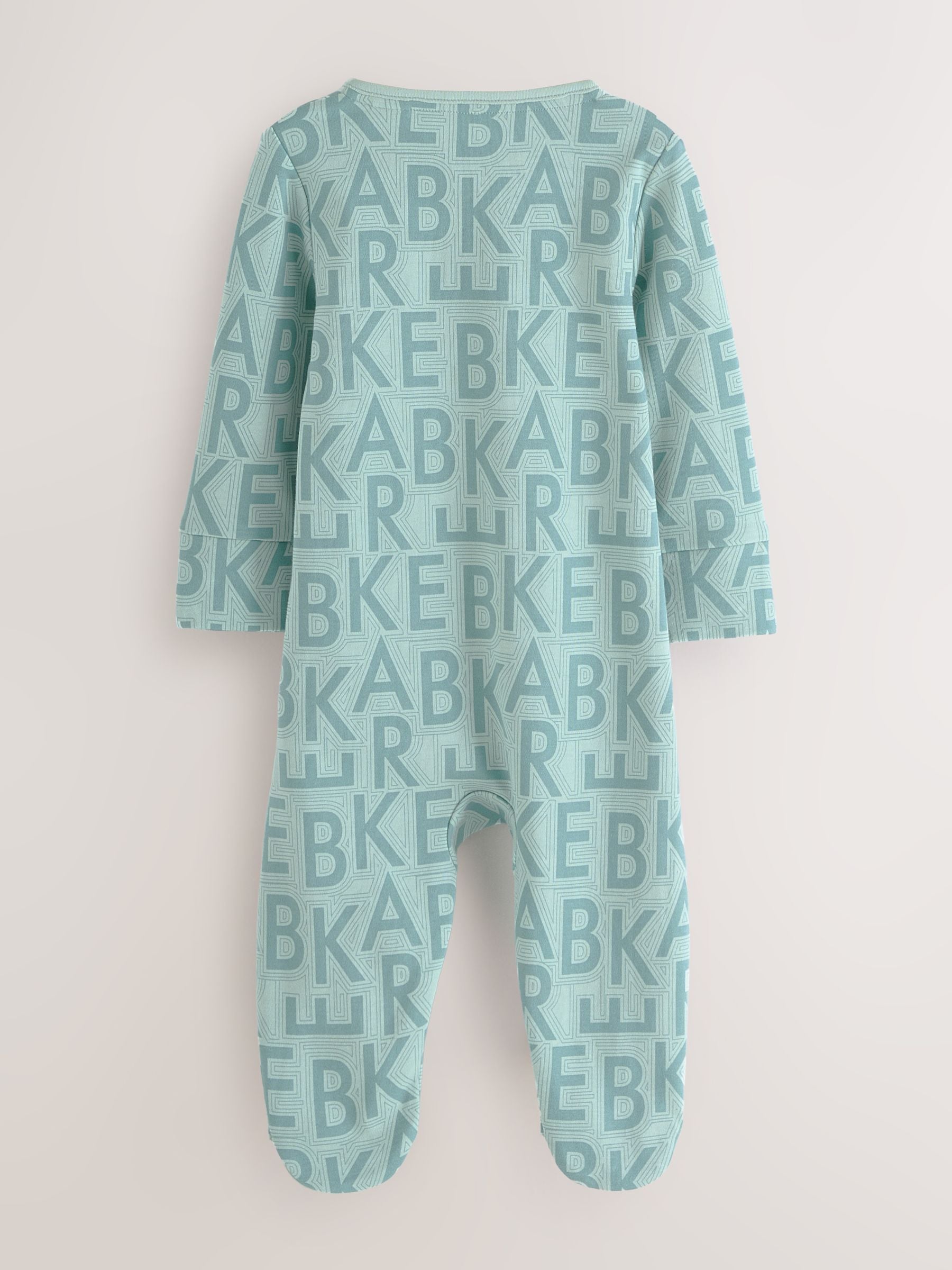 Baker by Ted Baker Grey/Green/Stone Baker by Ted Baker 3 Pack Sleepsuits image 5