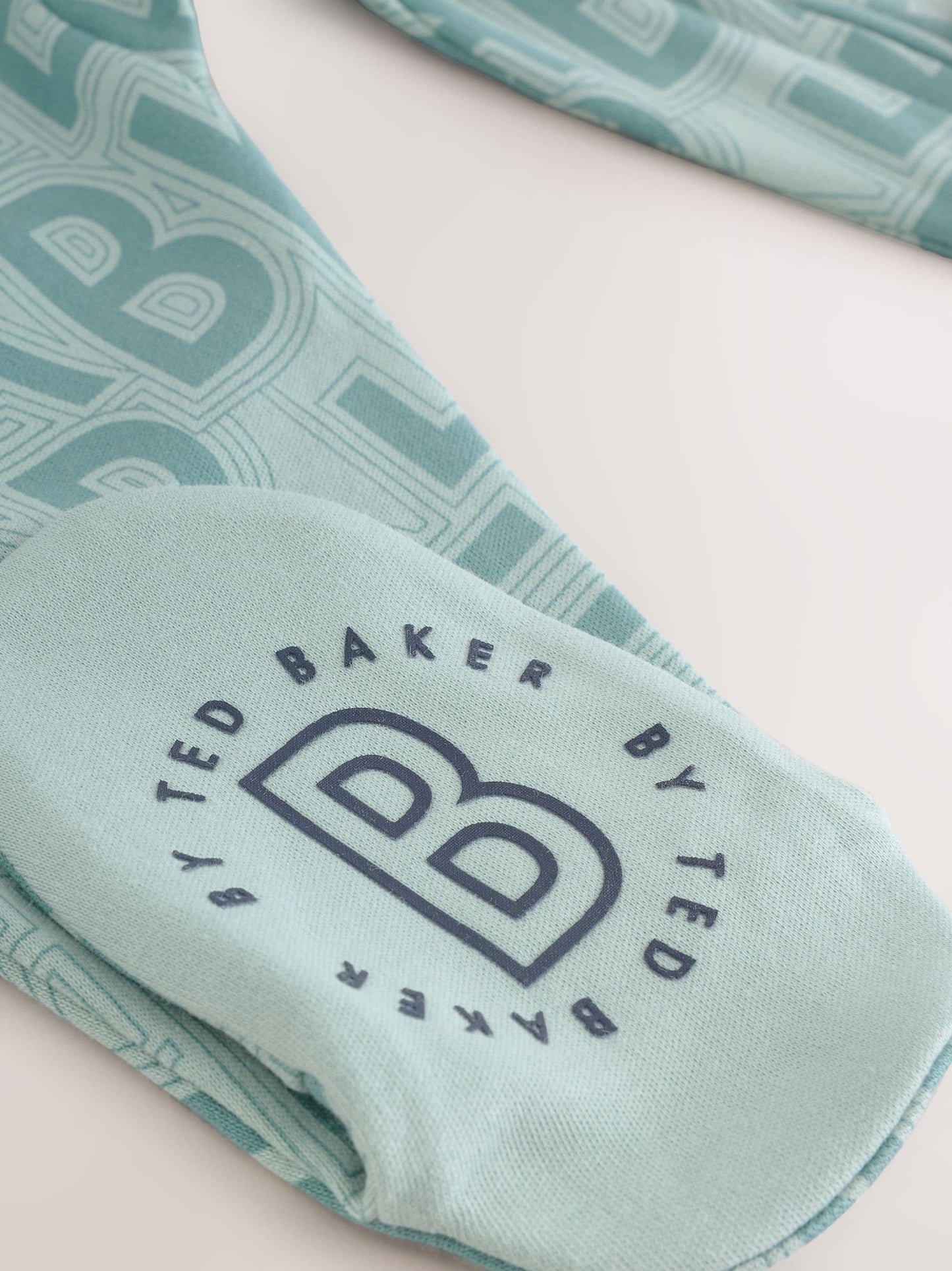 Baker by Ted Baker Grey/Green/Stone Baker by Ted Baker 3 Pack Sleepsuits image 7