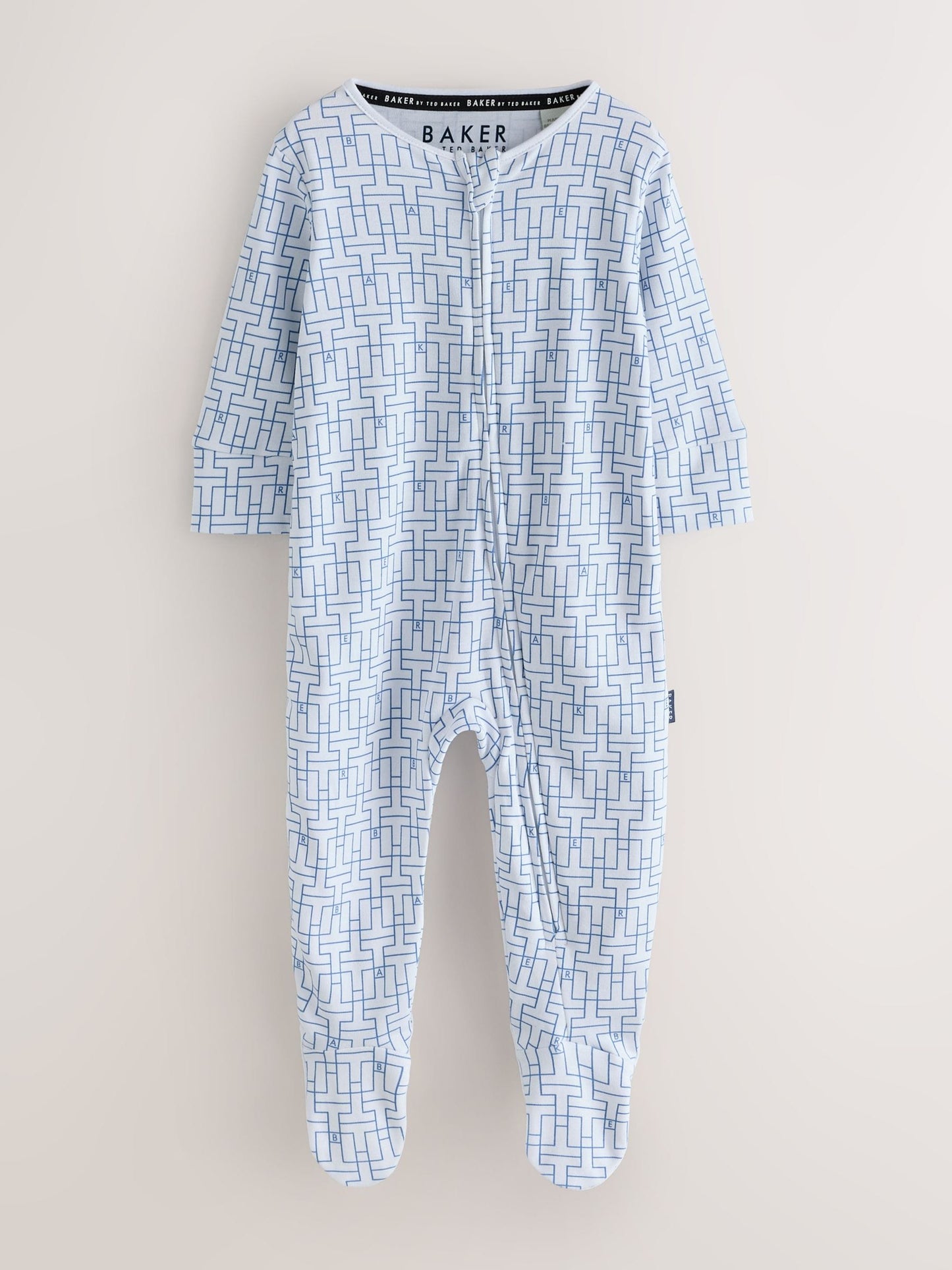 Baker by Ted Baker Navy/Blue Baker by Ted Baker 3 Pack Sleepsuits image 2