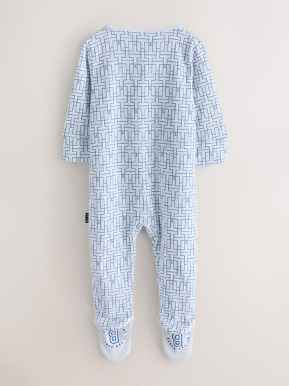 Baker by Ted Baker Navy/Blue Baker by Ted Baker 3 Pack Sleepsuits image 5