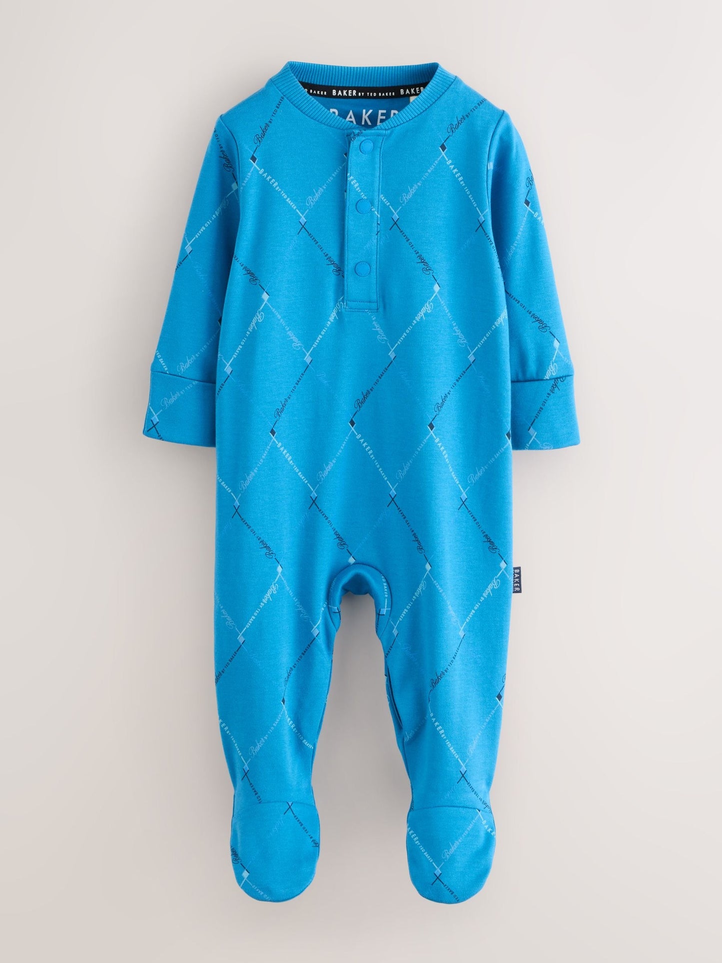 Baker by Ted Baker Navy Blue and Grey Sleepsuits 3 Pack image 2