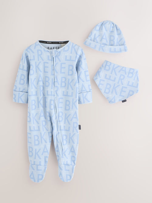 Baker by Ted Baker Sleepsuit Hat and Bib Set image 1