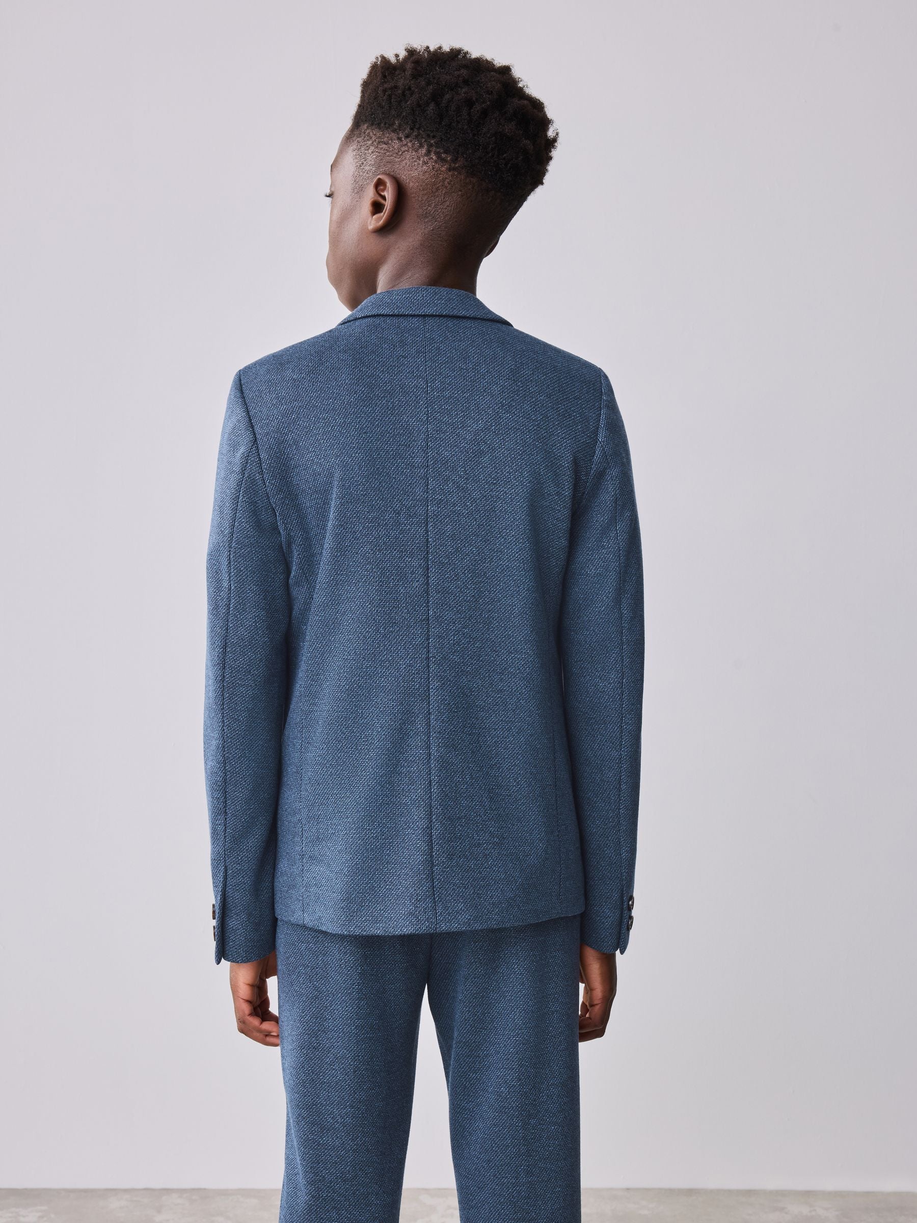 Baker by Ted Baker Blue Jersey Suit Jacket image 4