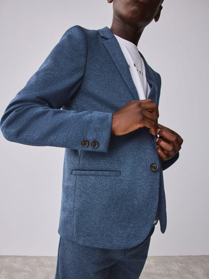 Baker by Ted Baker Blue Jersey Suit Jacket image 6