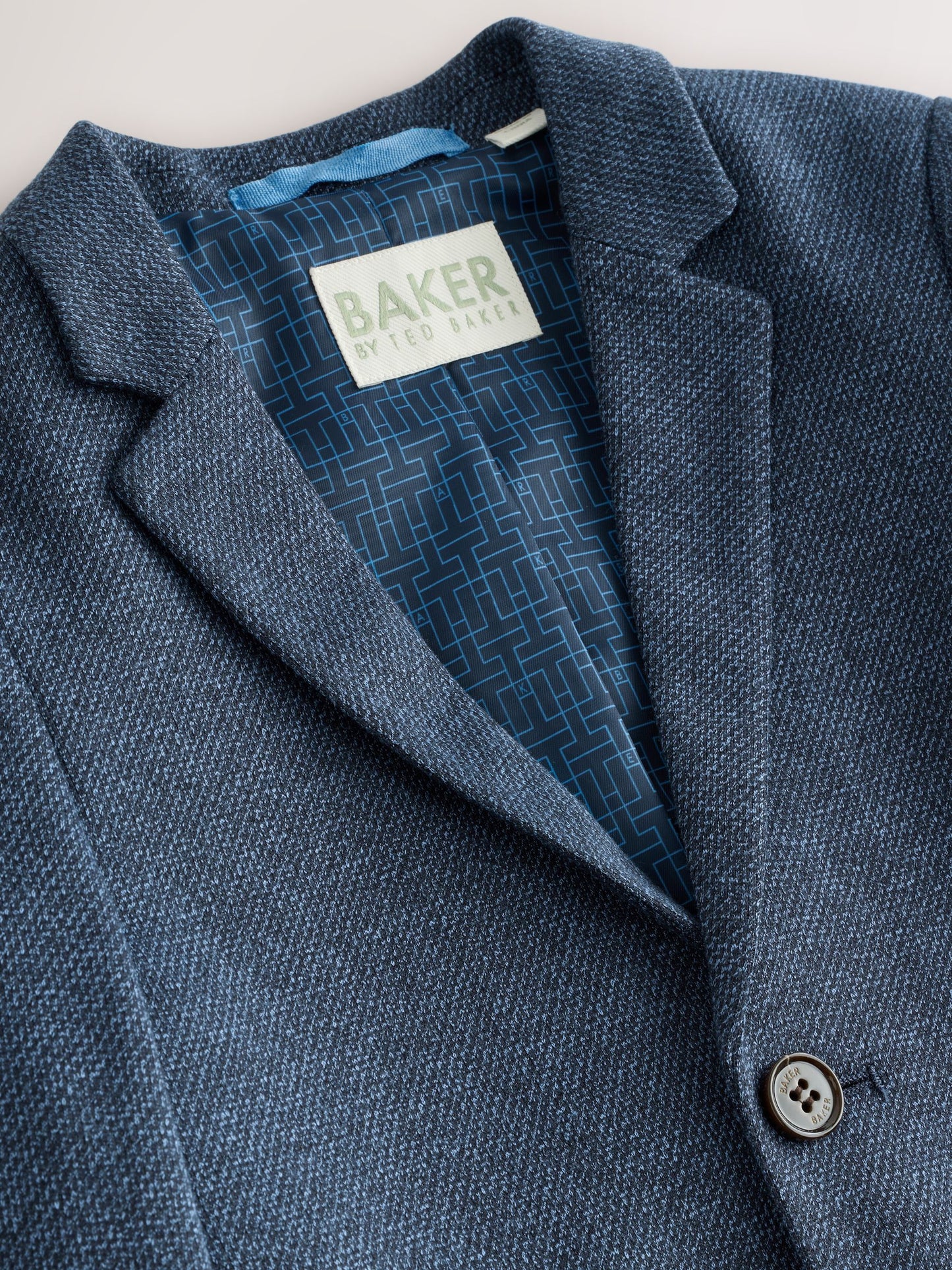Baker by Ted Baker Blue Jersey Suit Jacket image 8