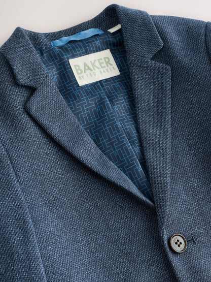 Baker by Ted Baker Blue Jersey Suit Jacket image 8