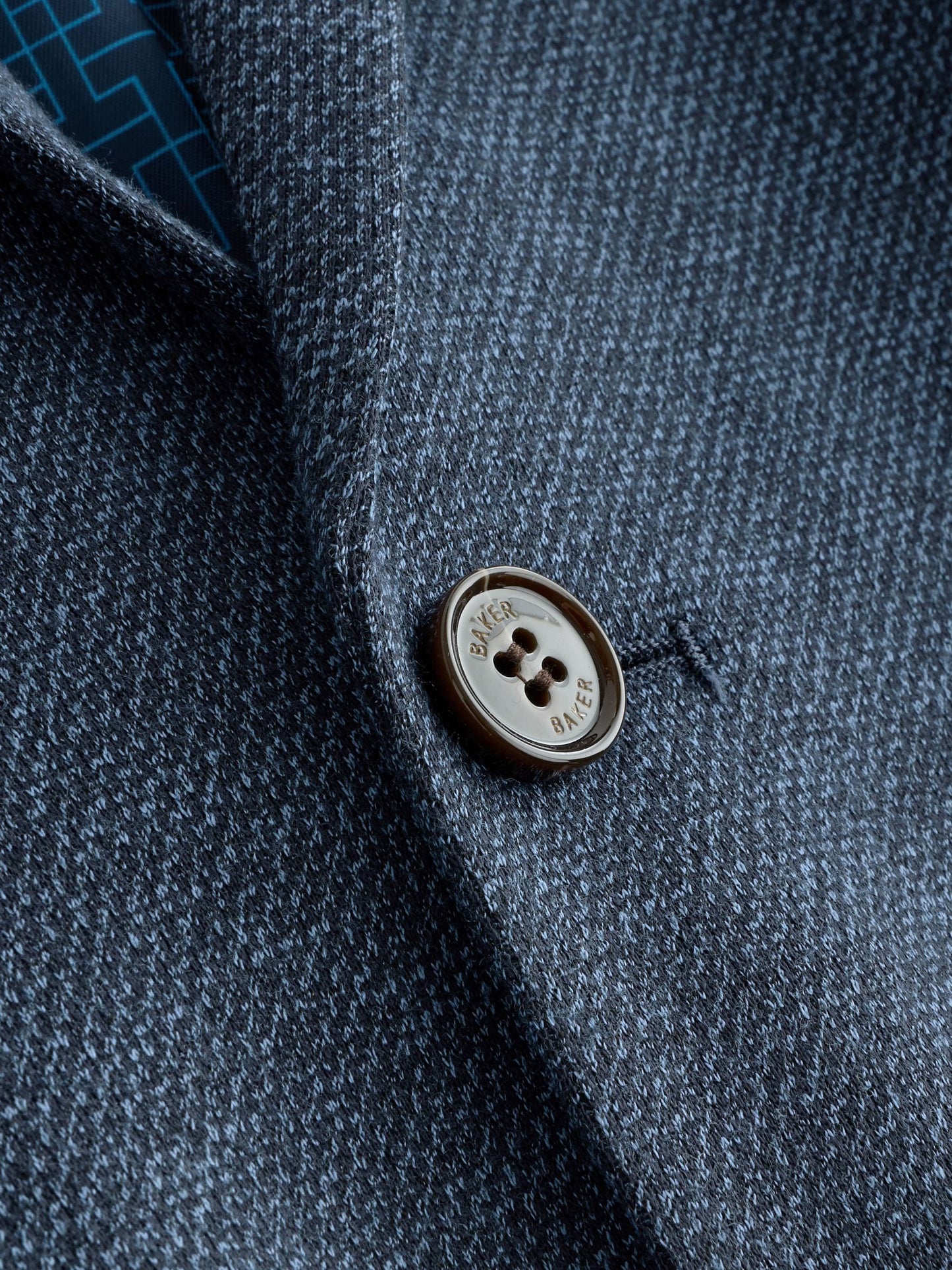 Baker by Ted Baker Blue Jersey Suit Jacket image 9