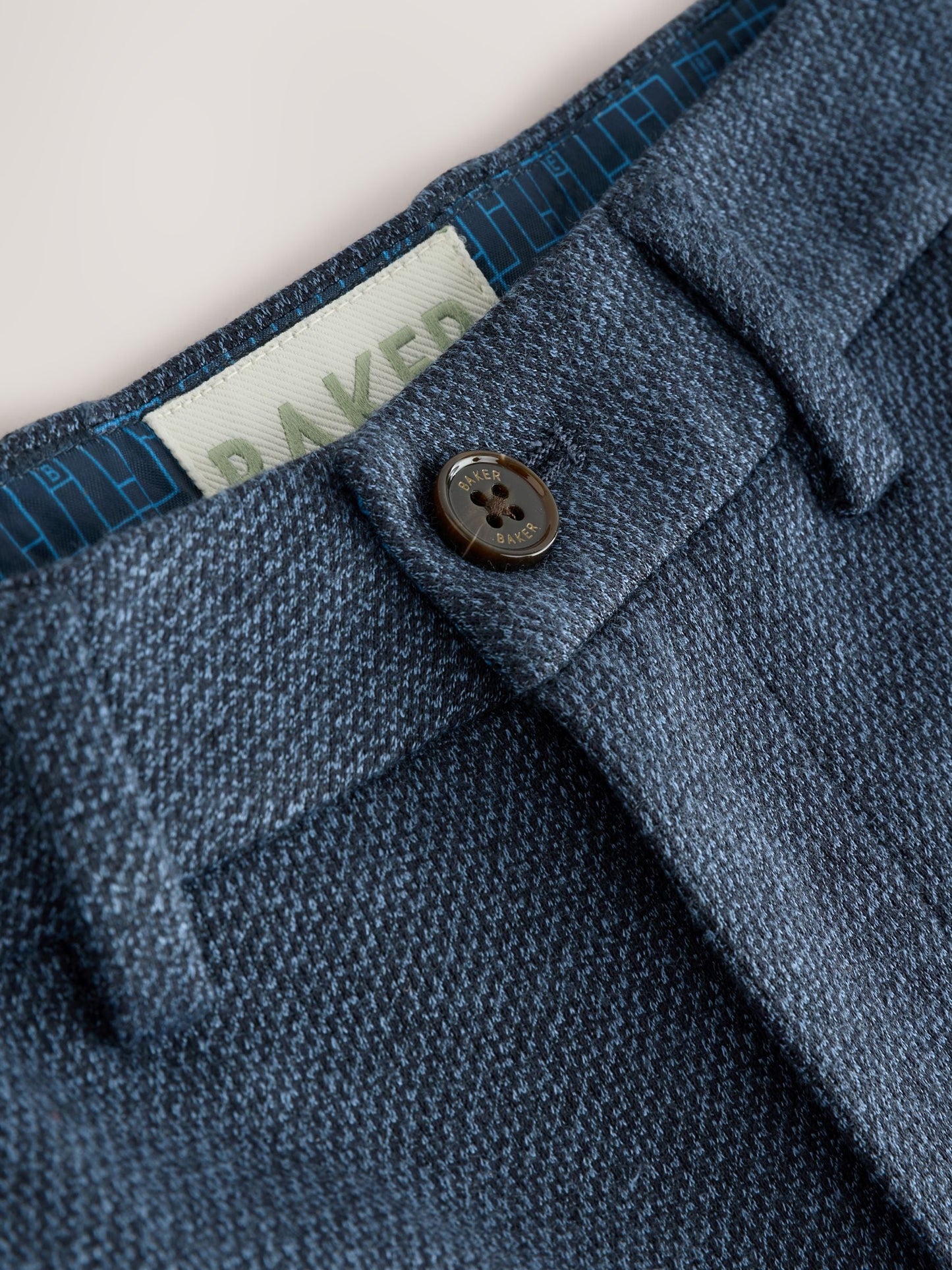 Baker by Ted Baker Blue Jersey Suit Trousers image 6