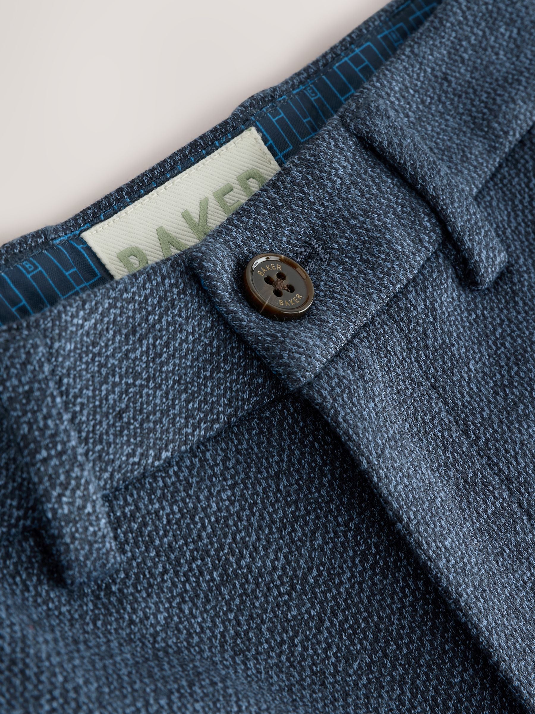 Baker by Ted Baker Blue Jersey Suit Trousers image 6