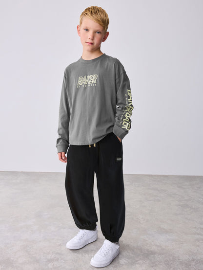 Baker by Ted Baker Multi Long Sleeve T-Shirt and Cargo Trousers Set image 1