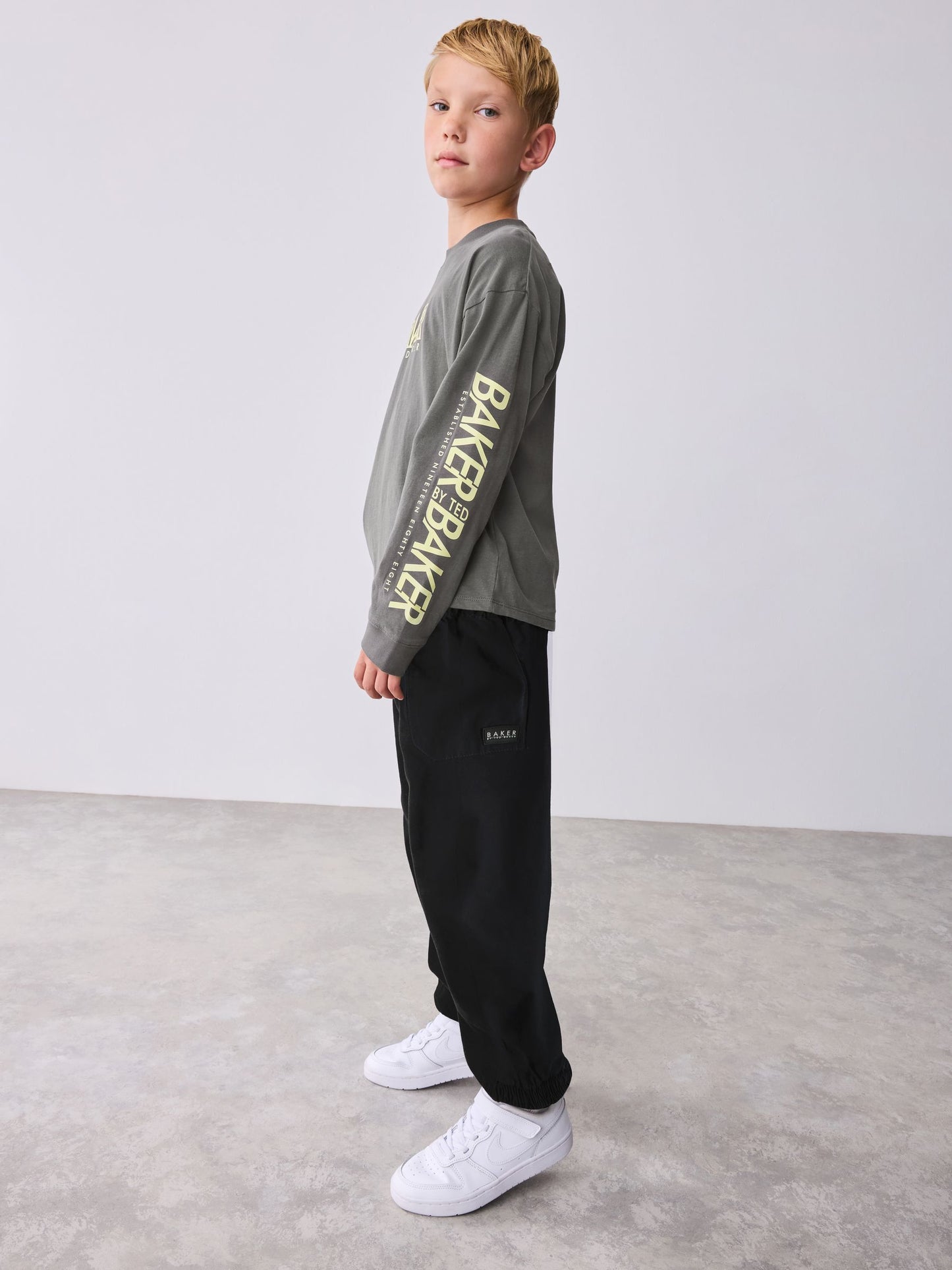 Baker by Ted Baker Multi Long Sleeve T-Shirt and Cargo Trousers Set image 3