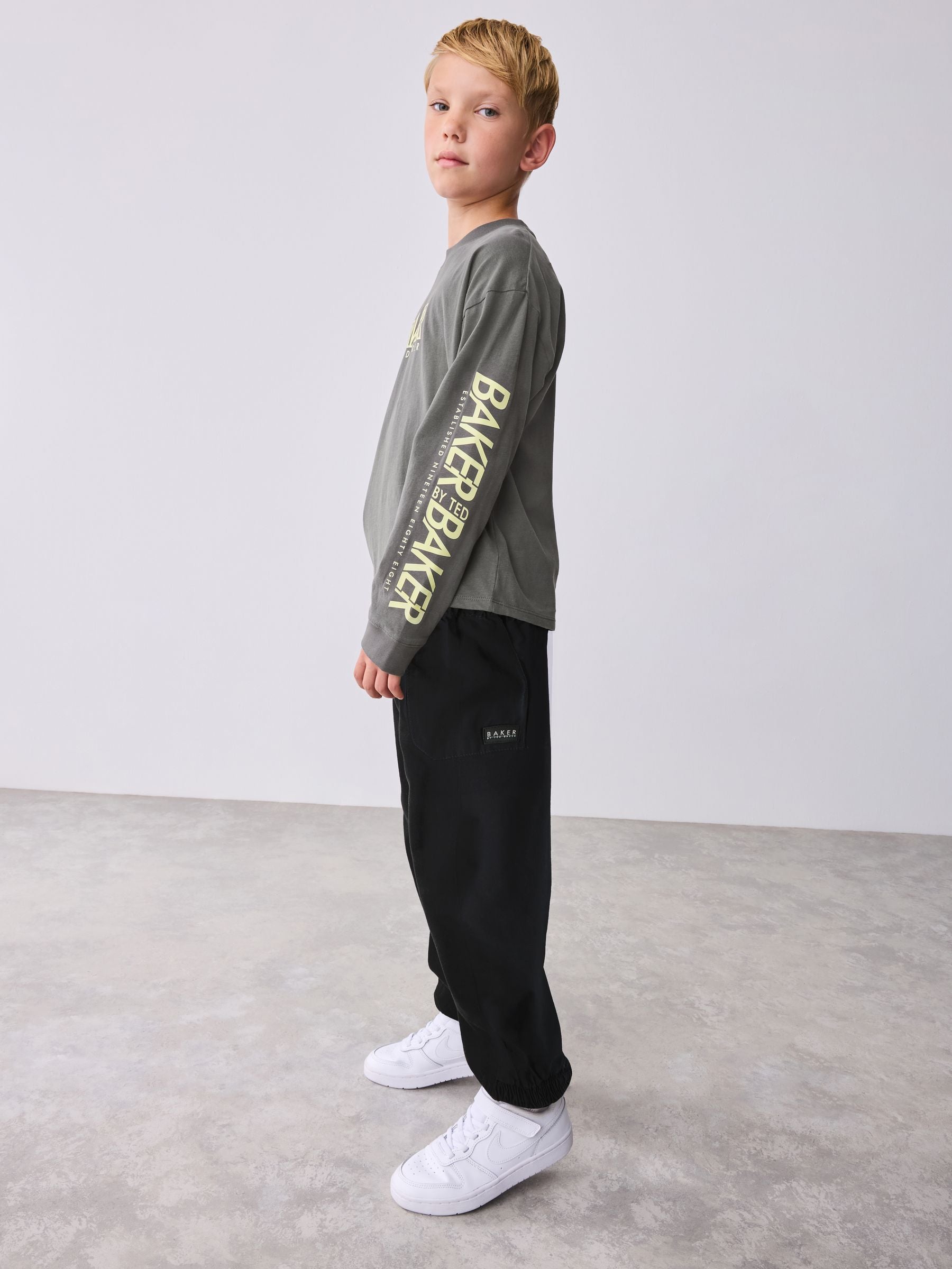 Baker by Ted Baker Multi Long Sleeve T-Shirt and Cargo Trousers Set image 3