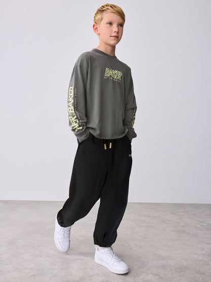 Baker by Ted Baker Multi Long Sleeve T-Shirt and Cargo Trousers Set image 4