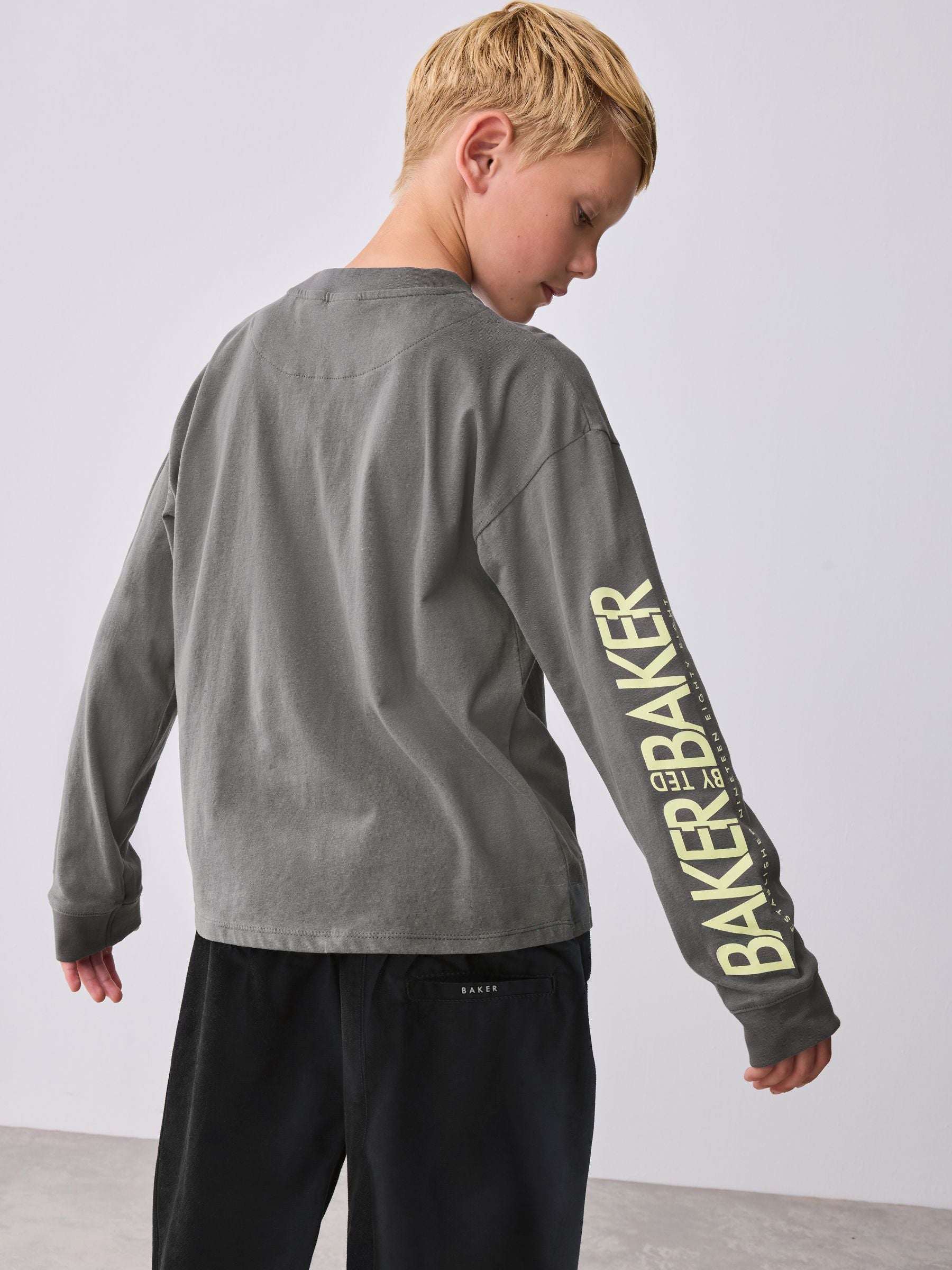 Baker by Ted Baker Multi Long Sleeve T-Shirt and Cargo Trousers Set image 6