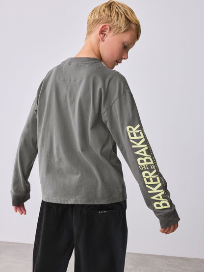 Baker by Ted Baker Multi Long Sleeve T-Shirt and Cargo Trousers Set image 6