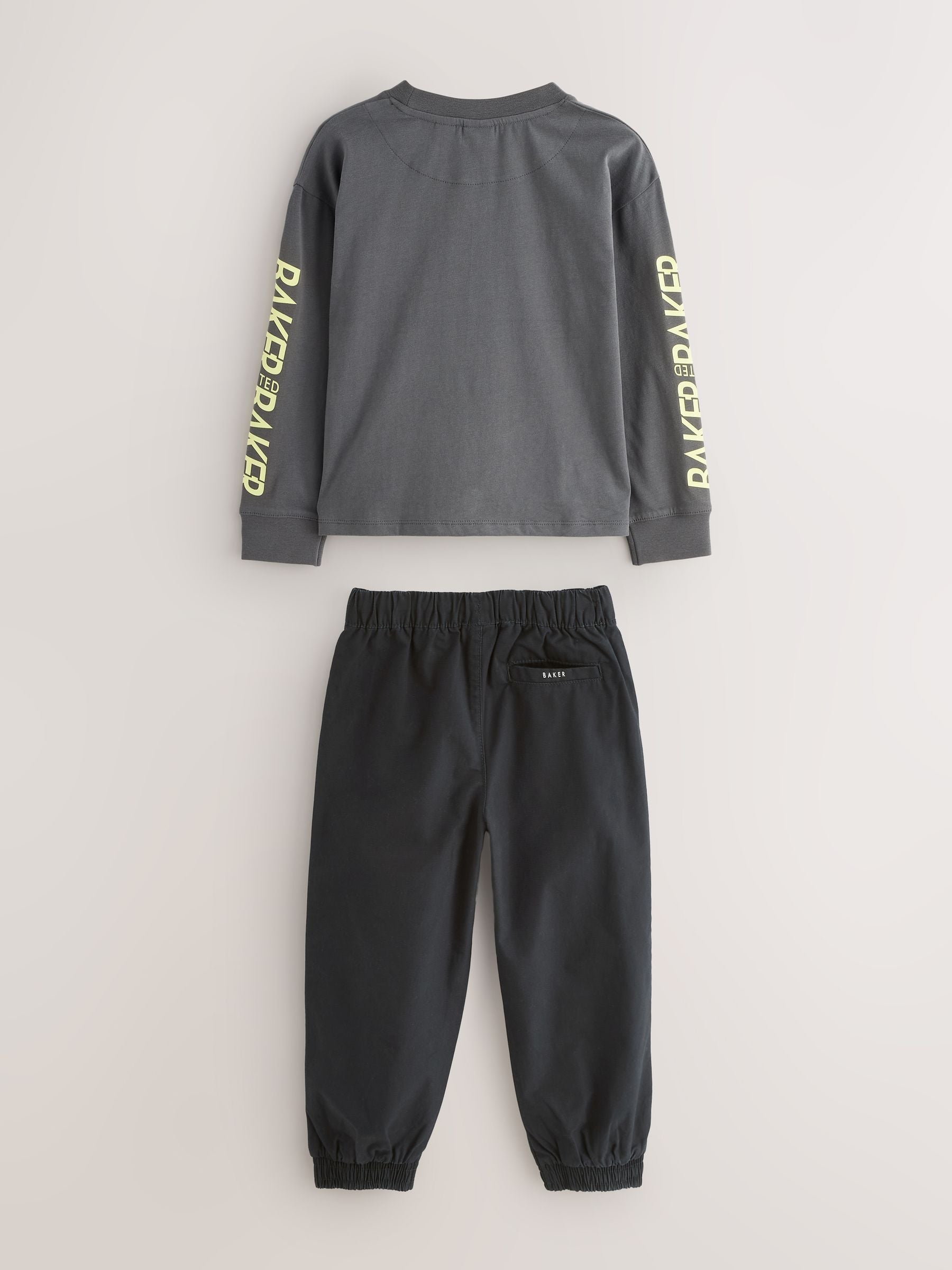 Baker by Ted Baker Multi Long Sleeve T-Shirt and Cargo Trousers Set image 9