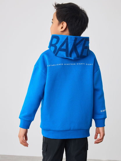 Baker by Ted Baker Oversized Blue Graphic Hoodie