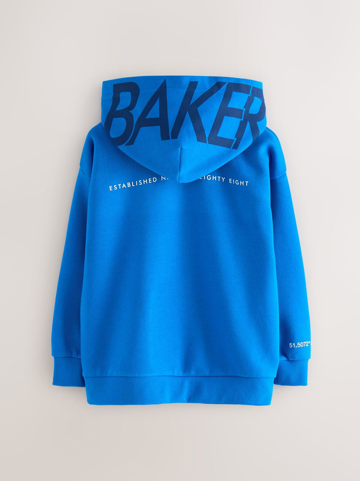 Baker by Ted Baker Blue Oversized Graphic Hoodie image 7