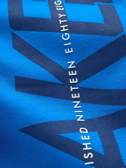 Baker by Ted Baker Oversized Blue Graphic Hoodie