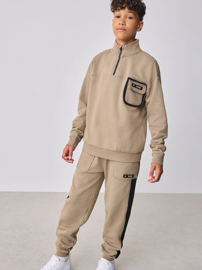 Baker by Ted Baker Funnel Zip Neck Sweatshirt and Joggers Set image 1