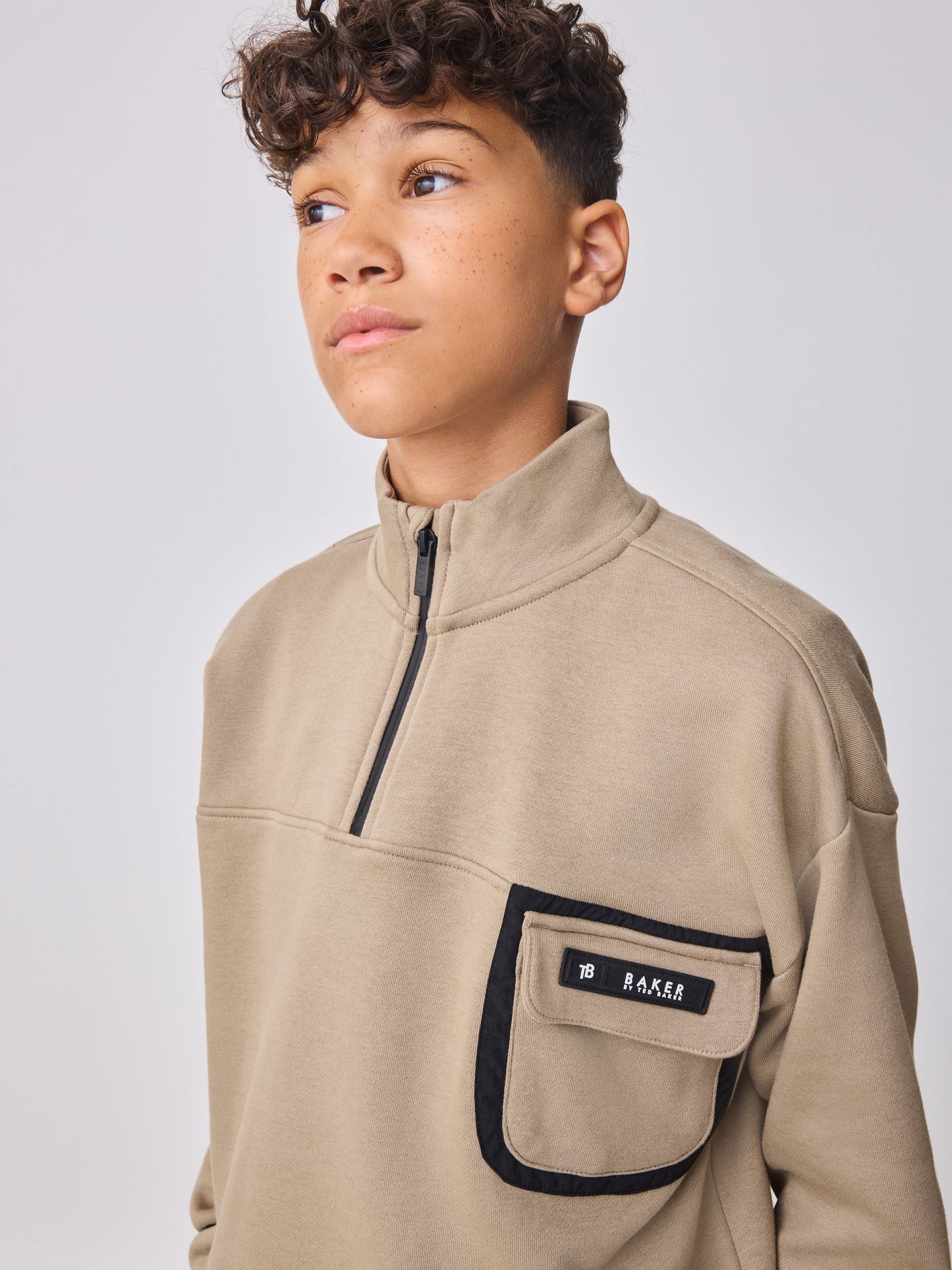 Baker by Ted Baker Funnel Zip Neck Sweatshirt and Joggers Set image 5