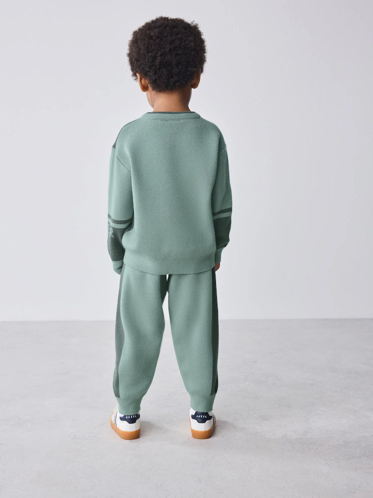 Baker by Ted Baker Colourblock Knitted Sweatshirt and Joggers