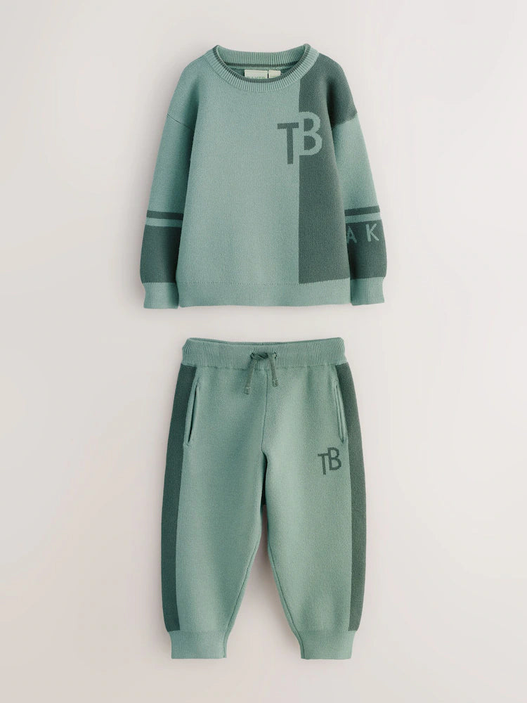 Baker by Ted Baker Colourblock Knitted Sweatshirt and Joggers